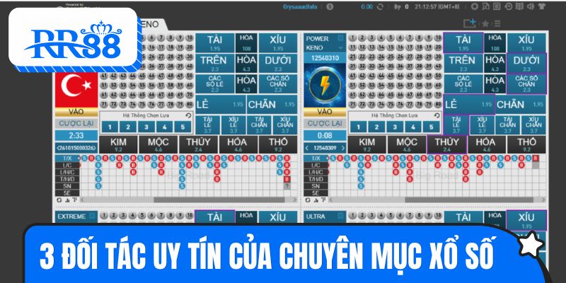 3 đối tác uy tín đang liên kết với chuyên mục xổ số