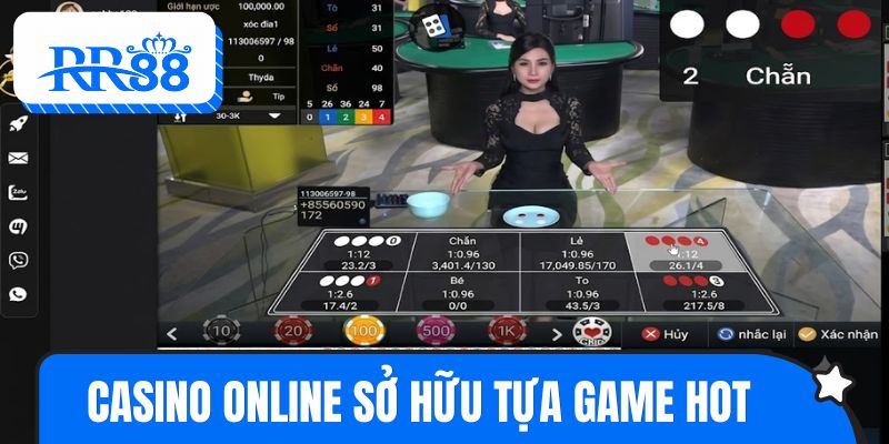 Casino online RR88 sở hữu hàng loạt tựa game hot